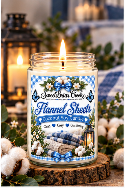 Flannel Sheets Coconut Soy Candle