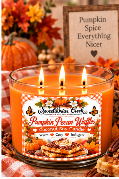 Pumpkin Pecan Waffles Coconut Soy Candle