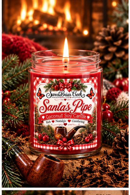 Santa's Pipe Coconut Soy Candle