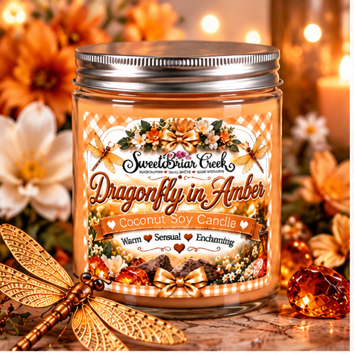 Dragonfly in Amber Coconut Soy Candle