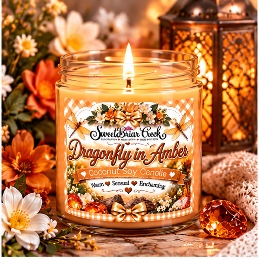 Dragonfly in Amber Coconut Soy Candle