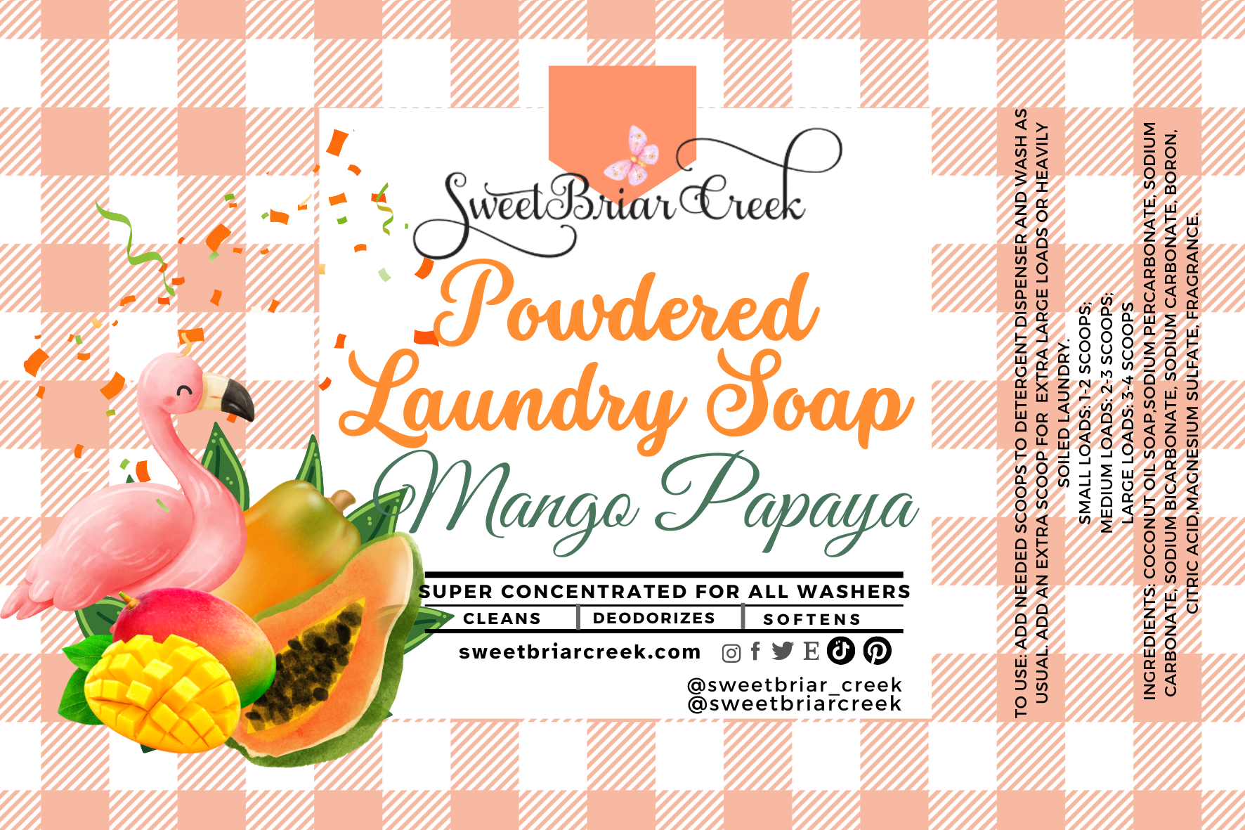 Mango Papaya Powdered Laundry Soap