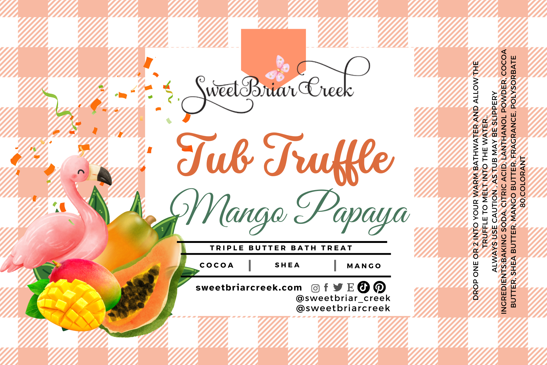 Mango Papaya Bath Butter Tub Truffles