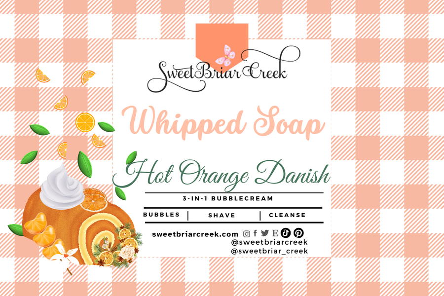 Hot Orange Danish Whipped Soap & Shaving Cream
