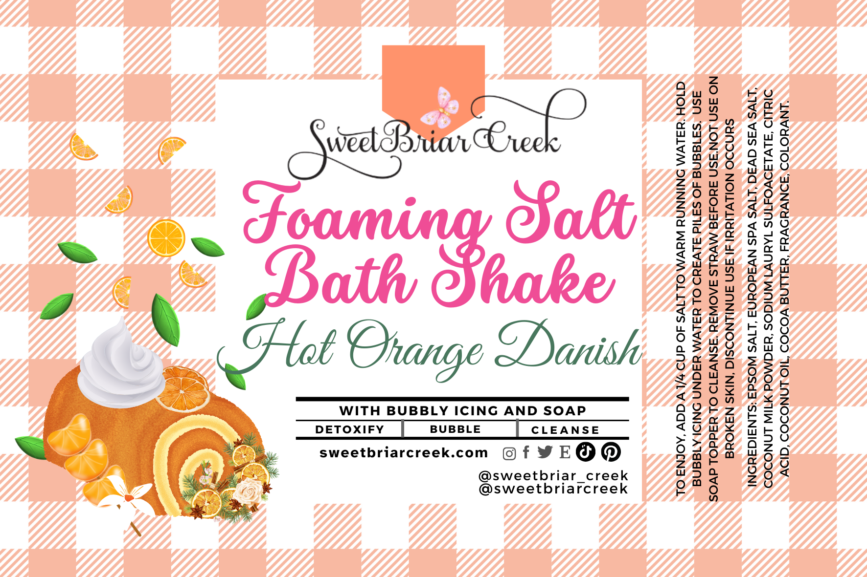 Hot Orange Danish Foaming Salt Bath Shake