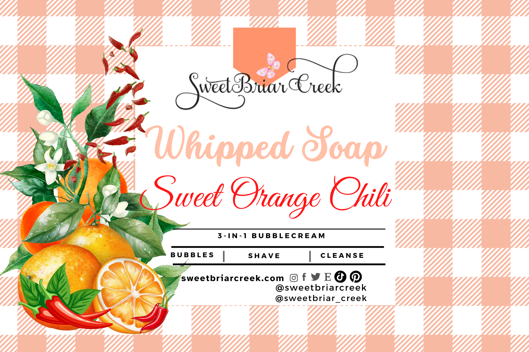 Sweet Orange Chili Whipped Soap & Shaving Cream