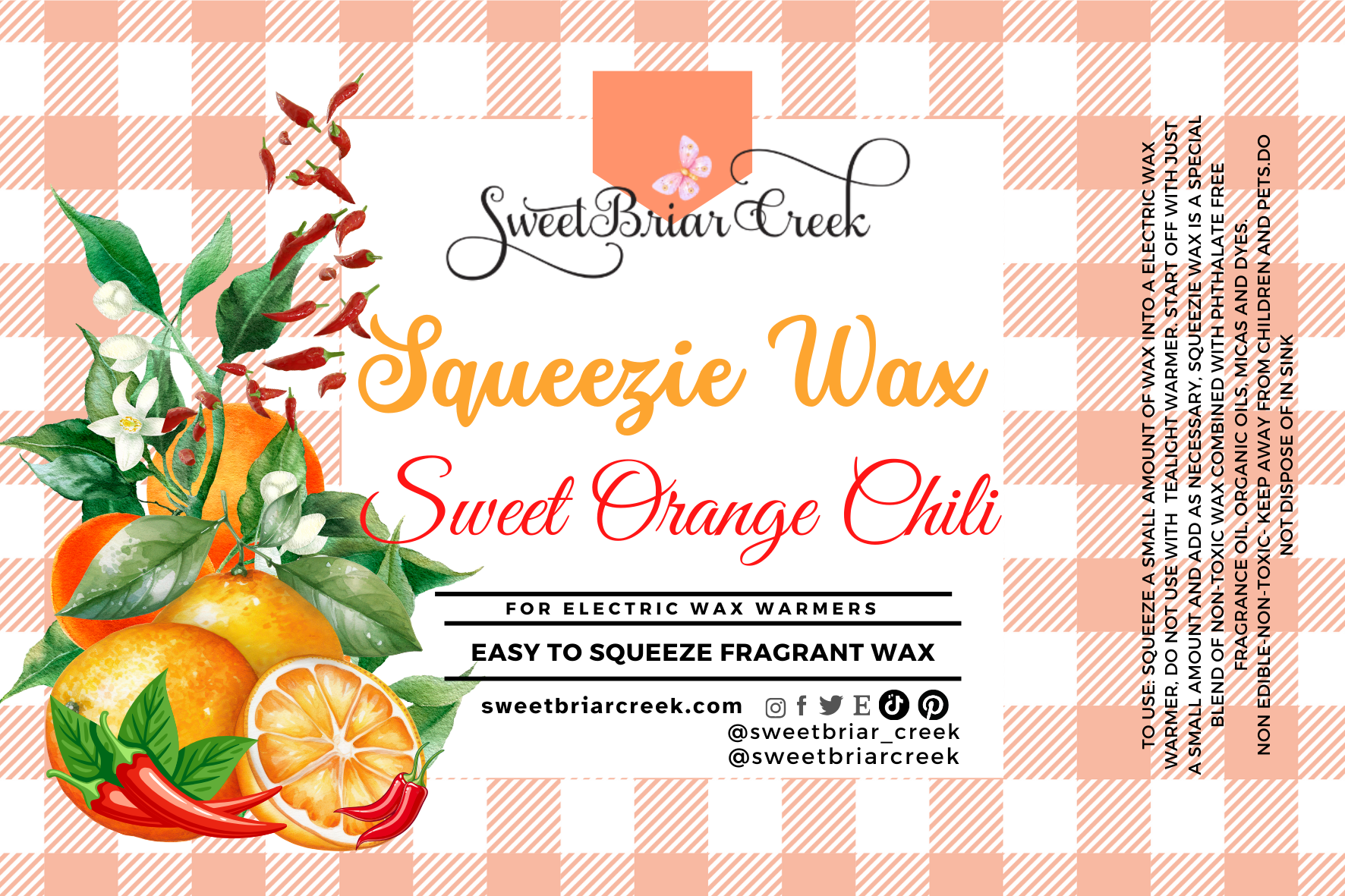 Sweet Orange Chili Squeezie Wax + Scoopable melts for Waxwarmer