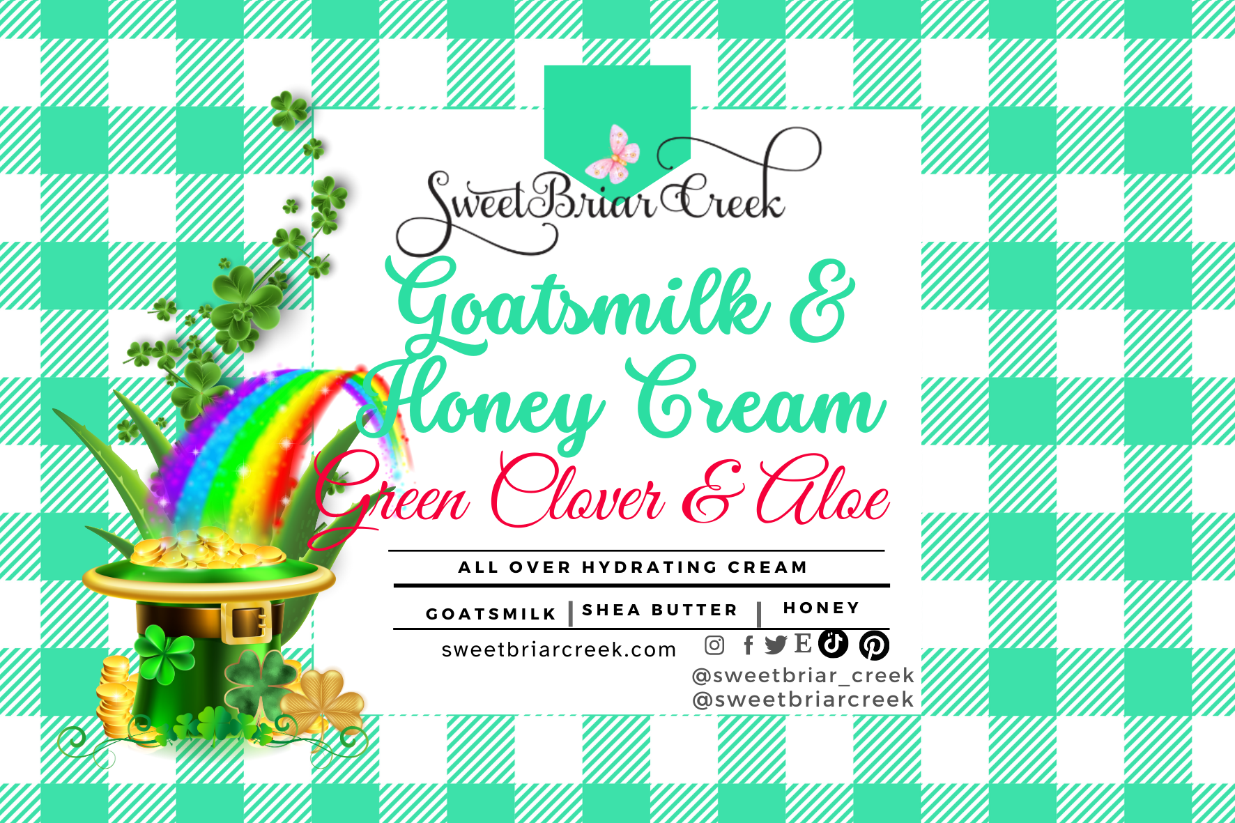 Green Clover & Aloe Goat Milk & Honey Body Creme