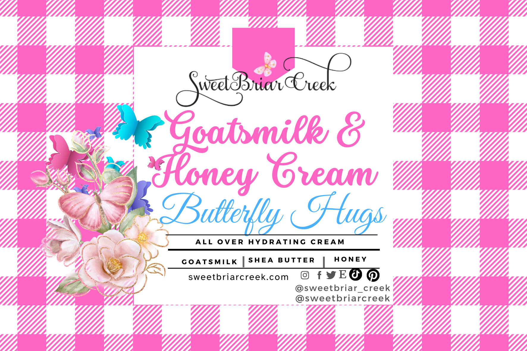 Butterfly Hugs Goat Milk & Honey Body Creme