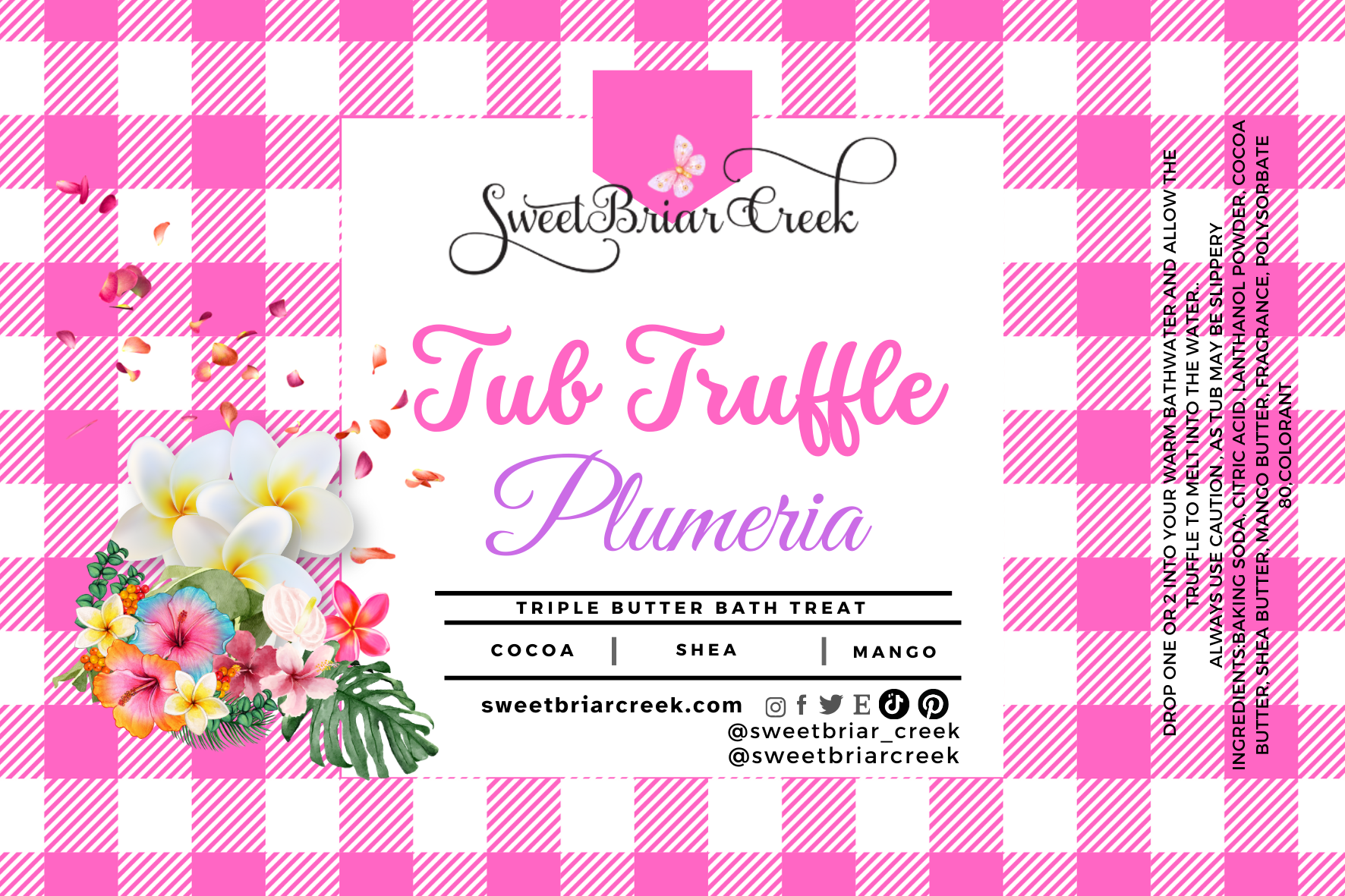 Plumeria Bath Butter Tub Truffles