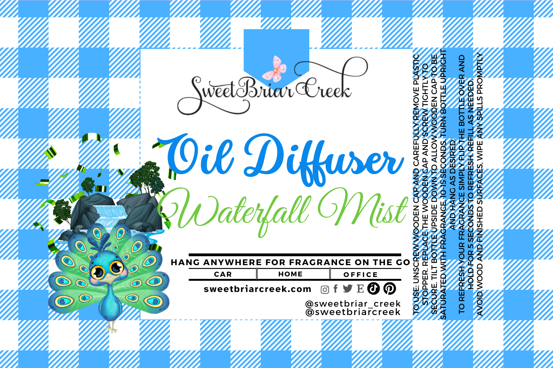 Waterfall Mist Hanging Car Diffuser & Refills
