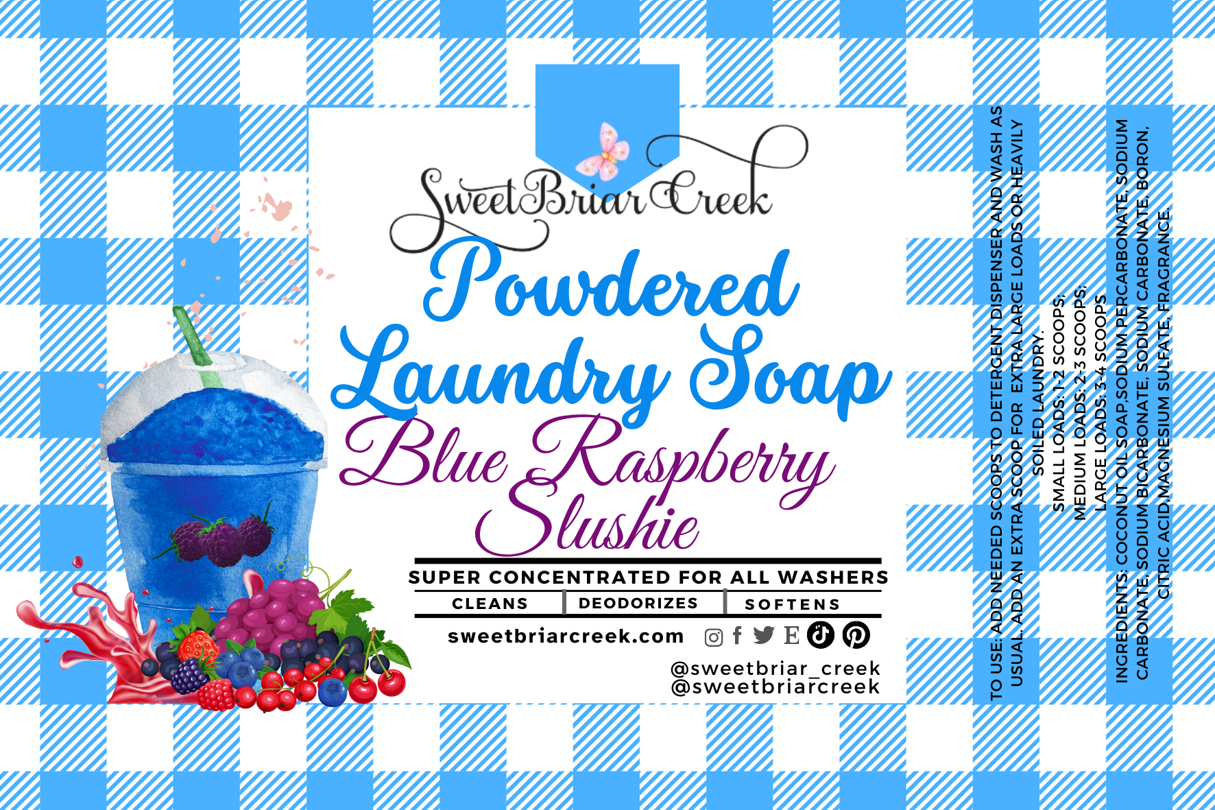 Blue Slushie Powdered Laundry Soap