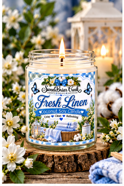 Fresh Linen Coconut Soy Candle
