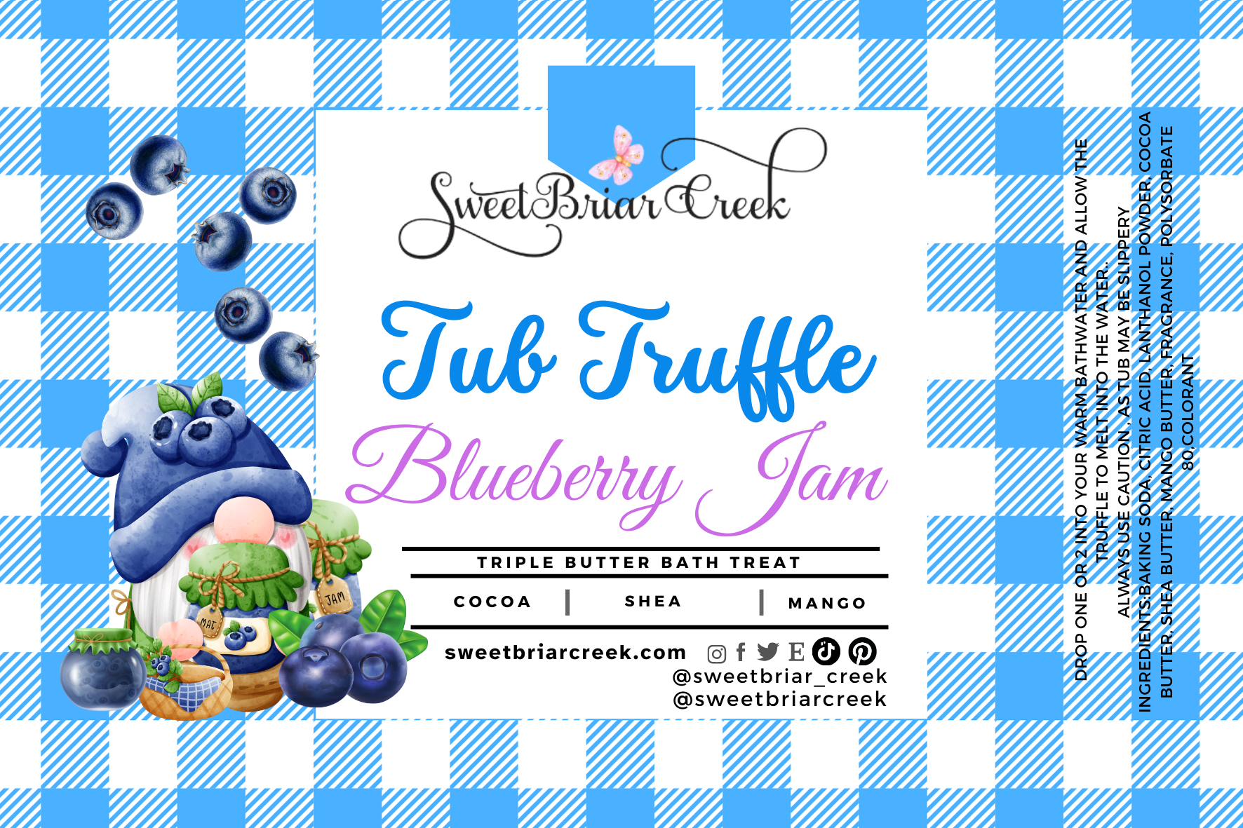 Blueberry Jam Bath Butter Tub Truffles