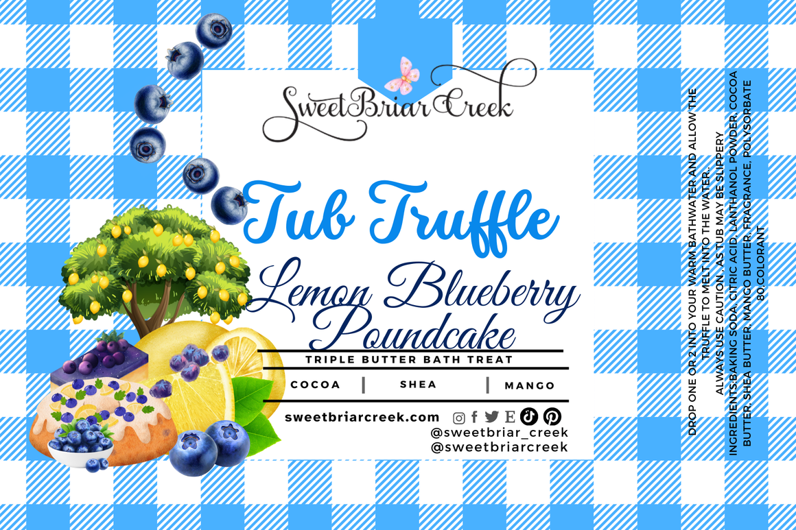 Blueberry Lemon Poundcake Bath Butter Tub Truffles