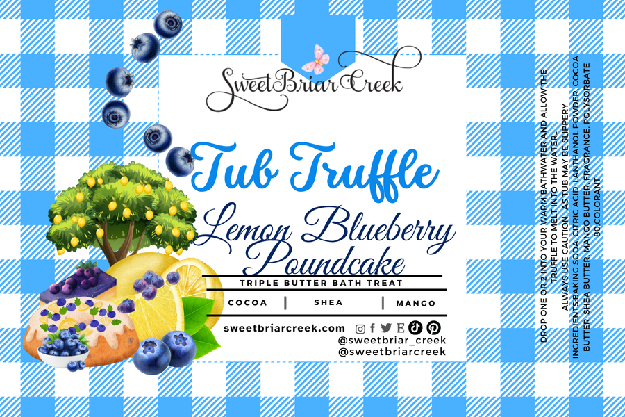 Blueberry Lemon Poundcake Bath Butter Tub Truffles