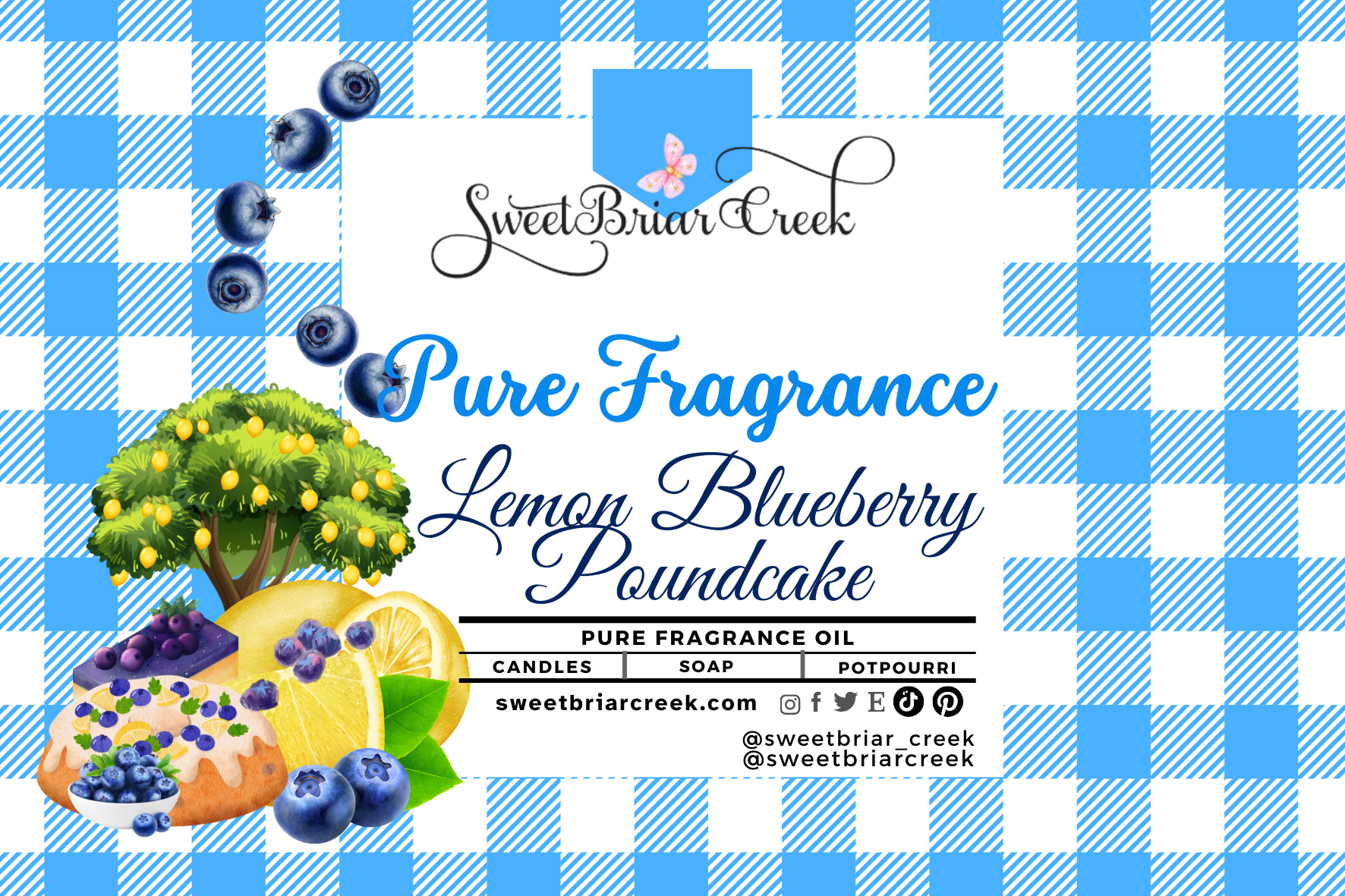 Lemon Blueberry Poundcake Pure Fragrance Oil