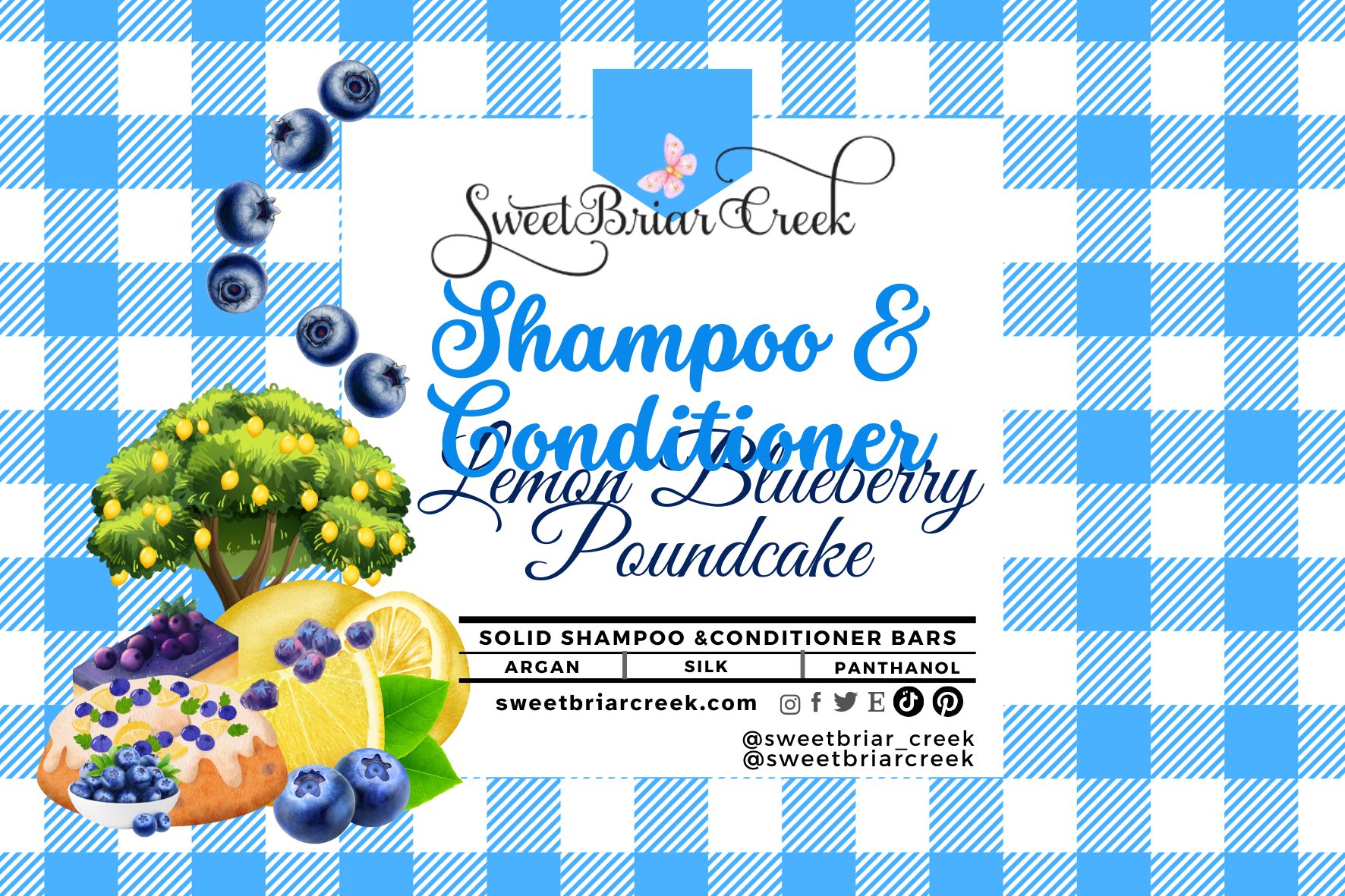 Lemon Blueberry Poundcake Shampoo & Conditioner Bars
