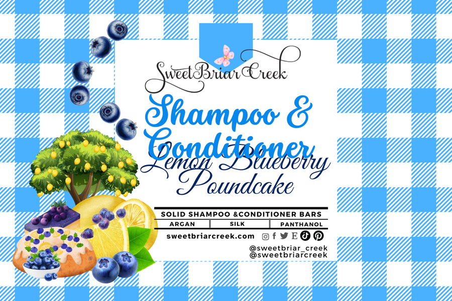 Lemon Blueberry Poundcake Shampoo & Conditioner Bars
