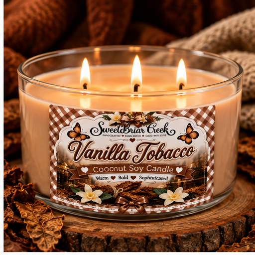 Vanilla Tobacco Coconut Soy Candle