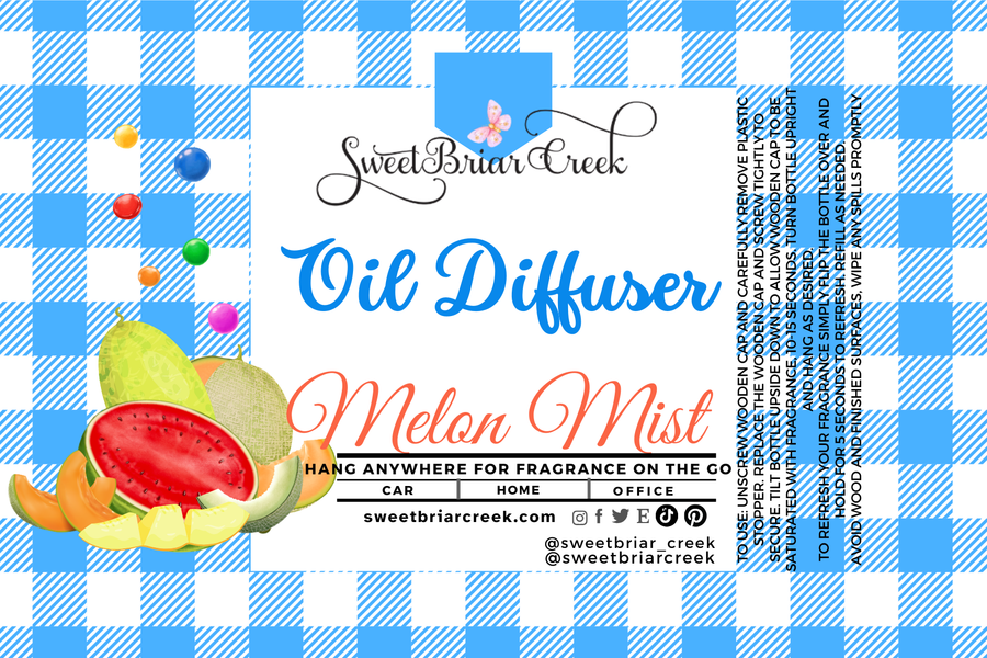 Melon Mist Hanging Car Diffuser & Refills