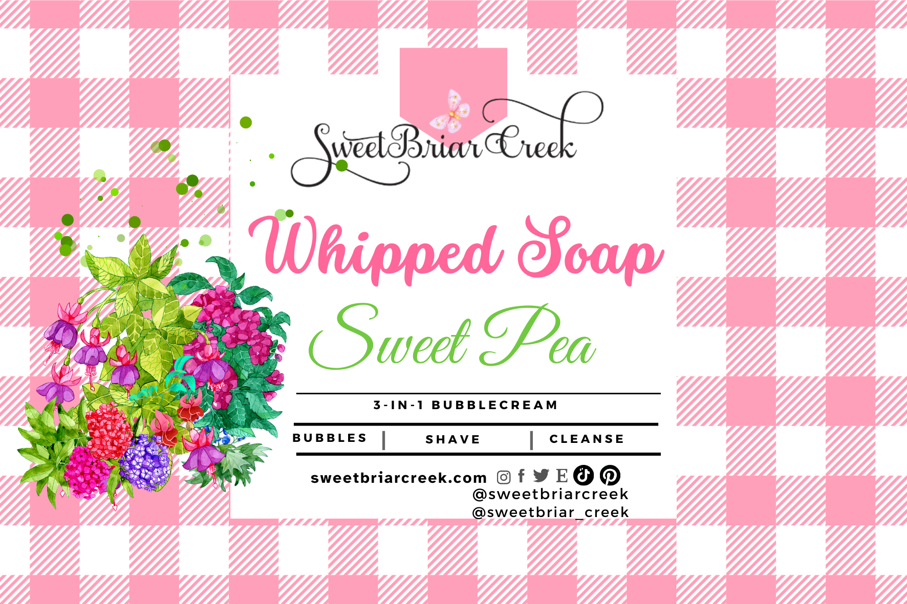 Sweet Pea Whipped Soap & Shaving Cream