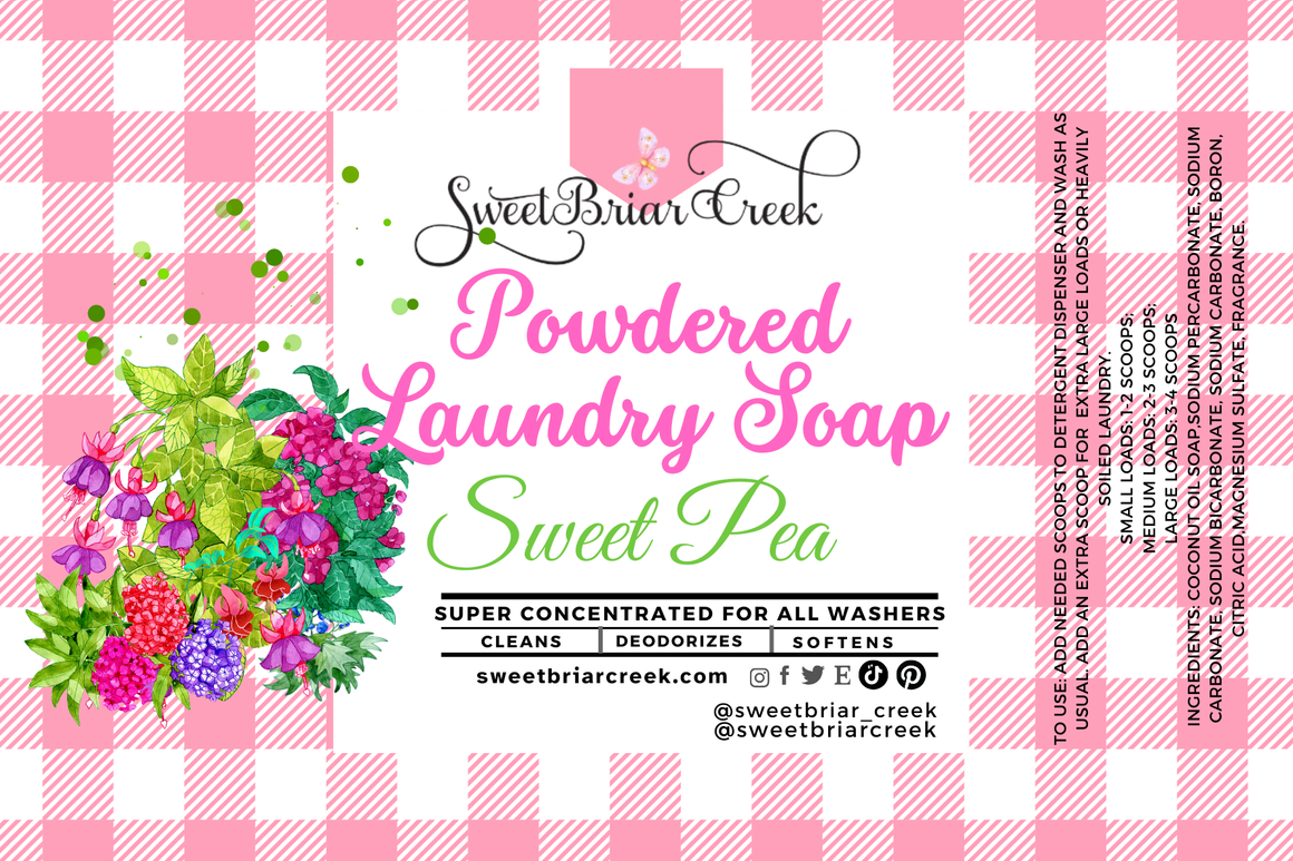 Sweet Pea Powdered Laundry Soap