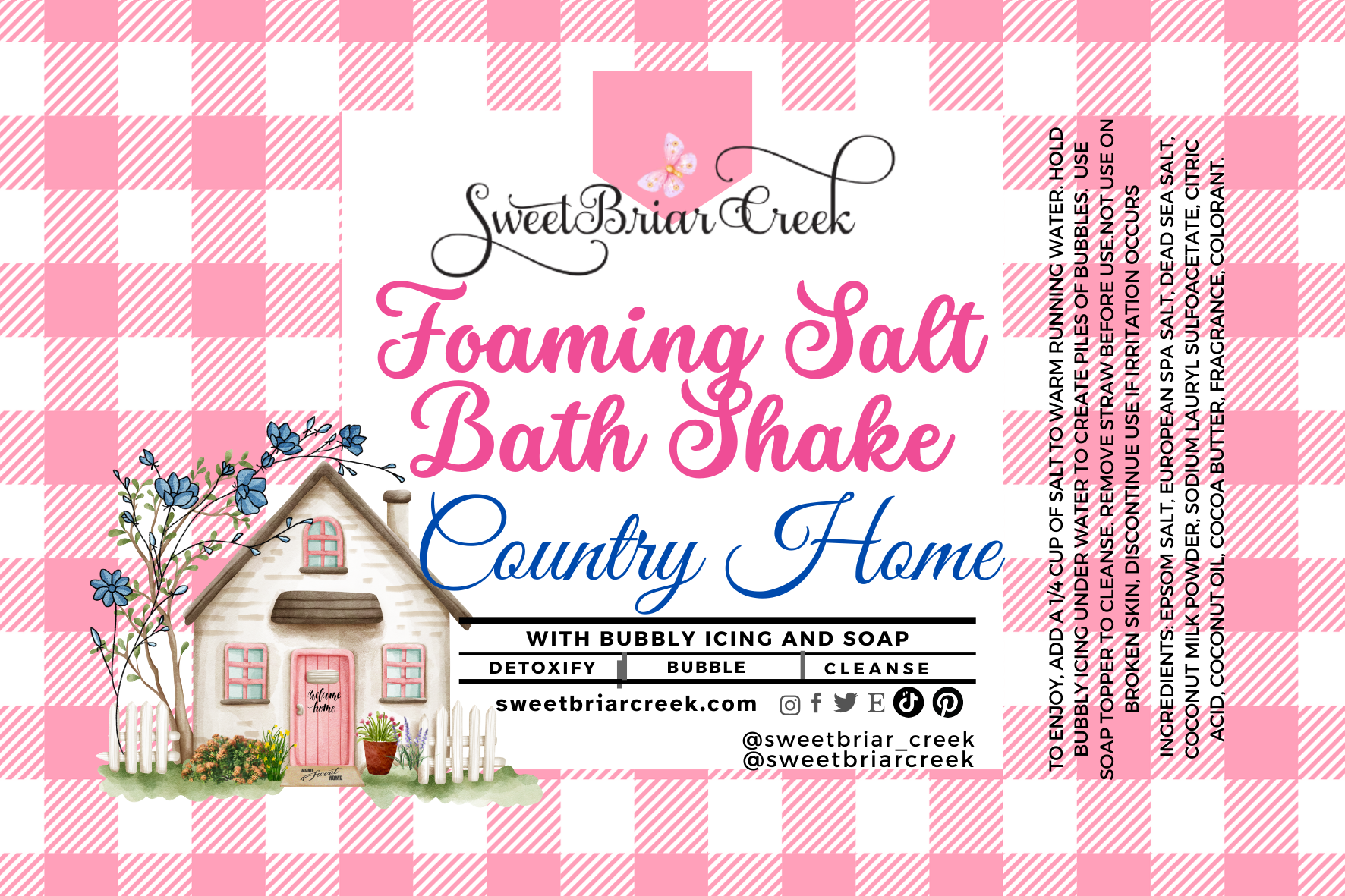 Country Home Foaming Salt Bath Shake