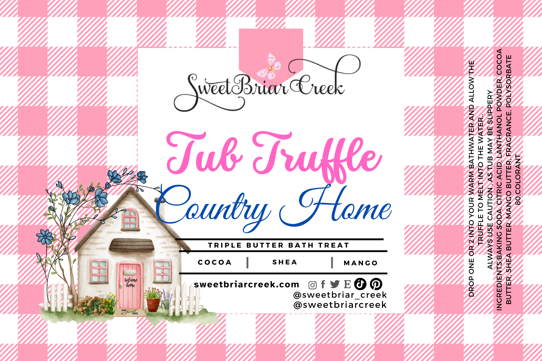 Country Home Bath Butter Tub Truffles
