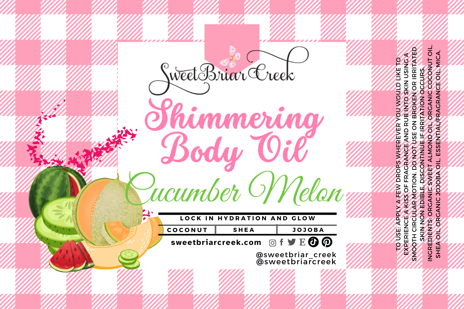 Cucumber Melon Shimmering Body Oil