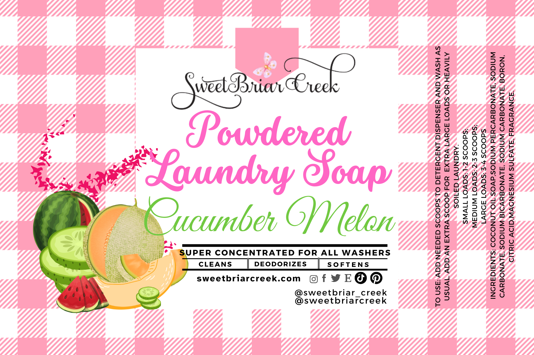 Cucumber Melon Powdered Laundry Soap
