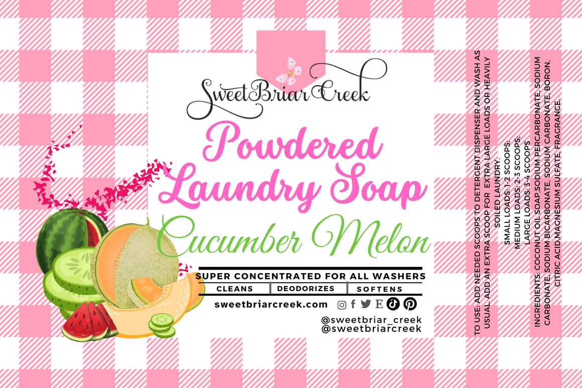 Cucumber Melon Powdered Laundry Soap