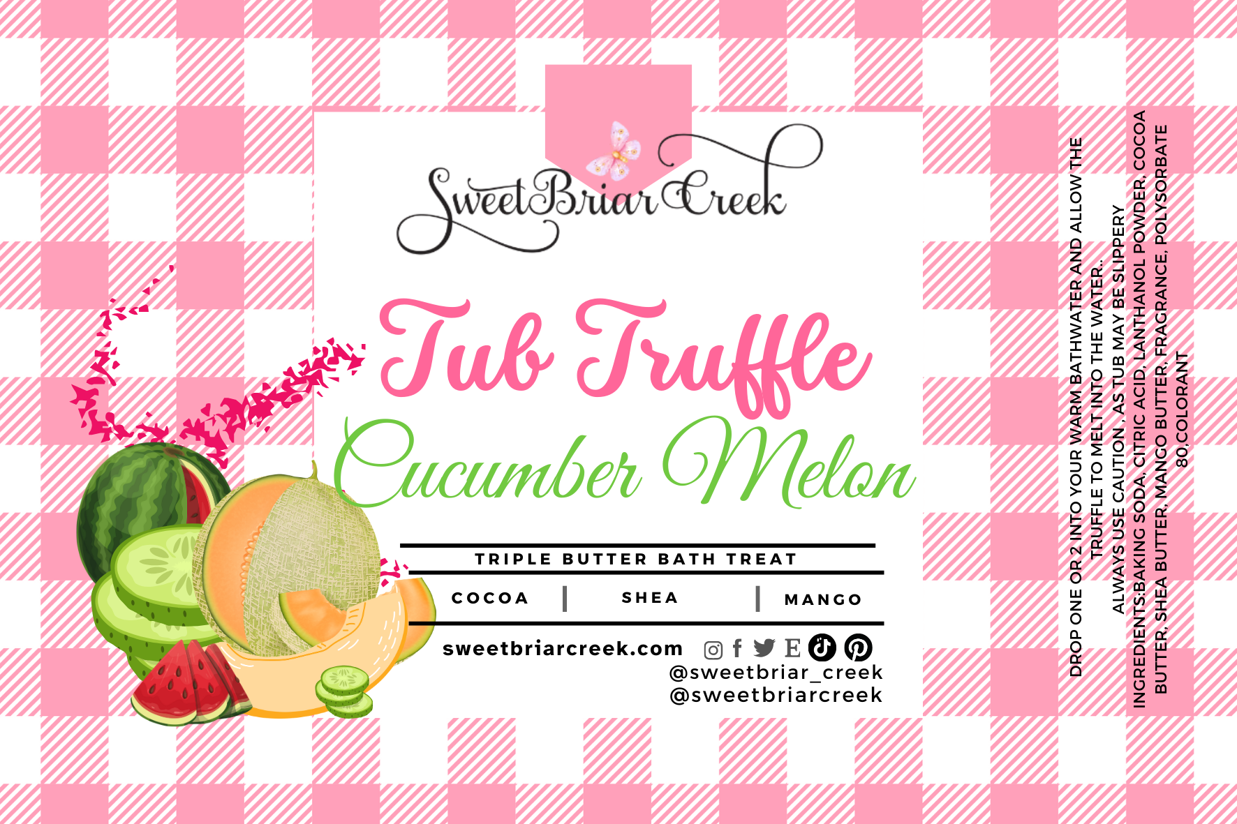 Cucumber Melon Bath Butter Tub Truffles