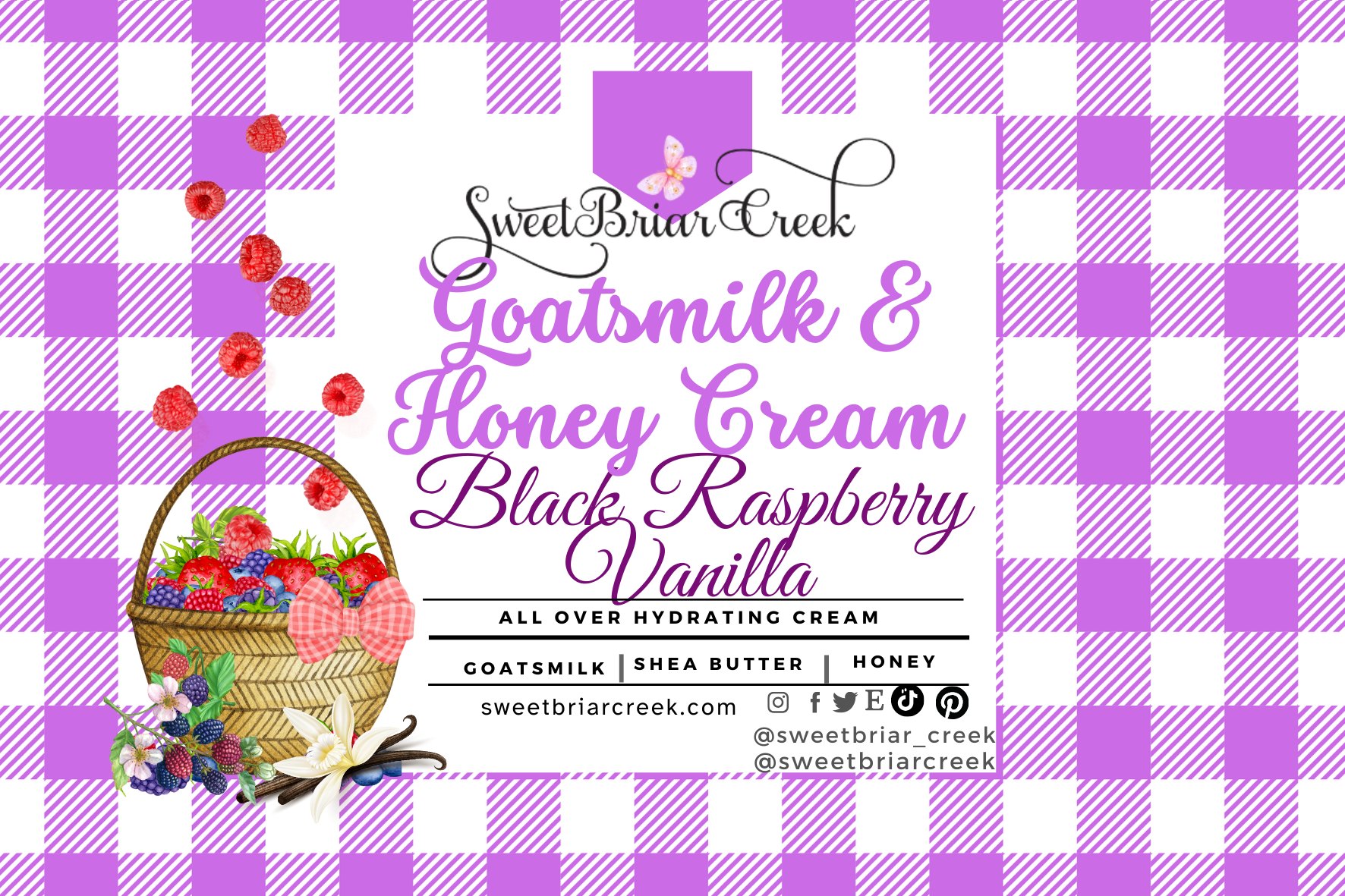 Black Raspberry Vanilla Goat Milk & Honey Body Creme
