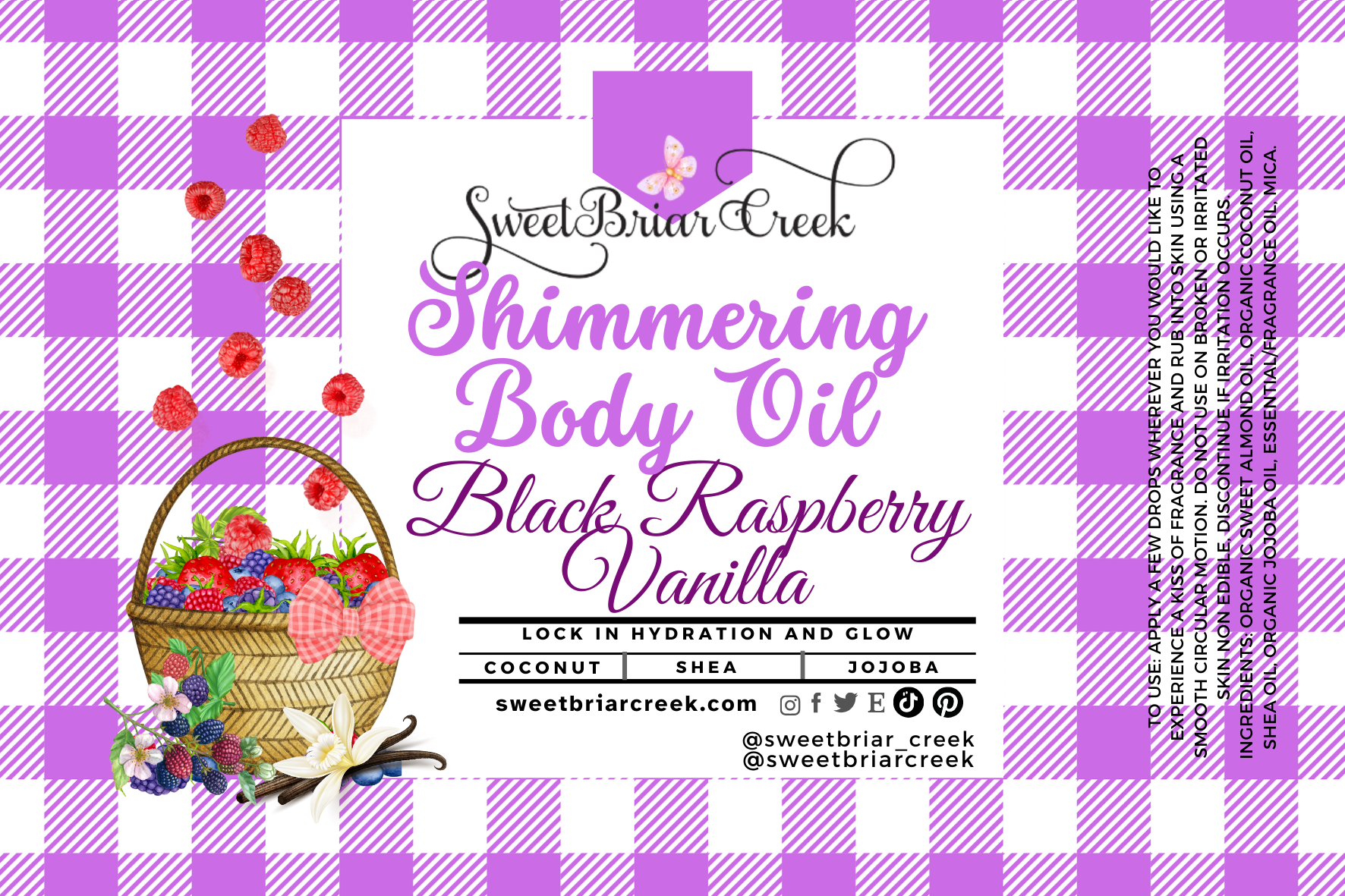Black Raspberry Vanilla Shimmering Body Oil