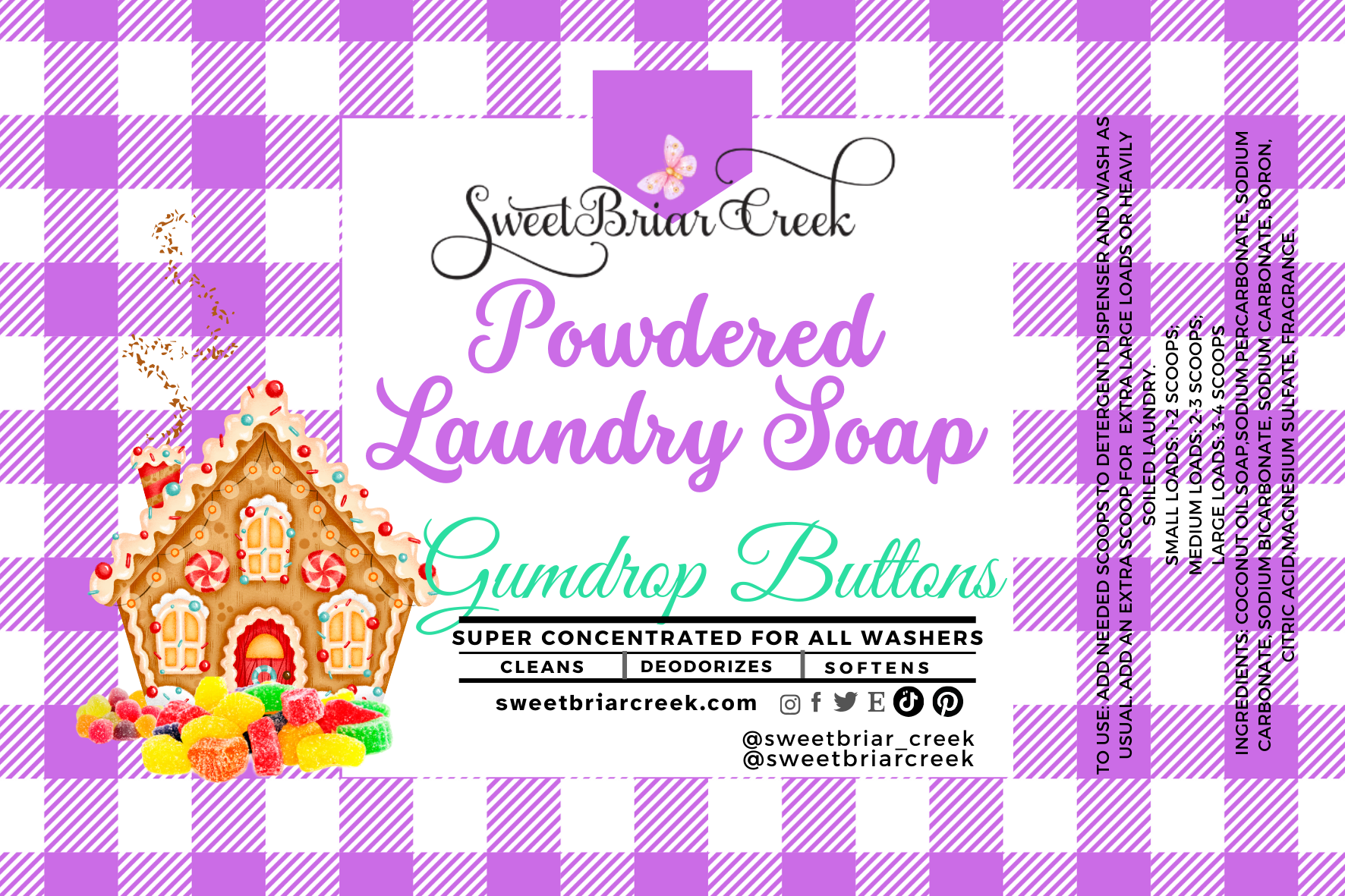 Gumdrop Buttons Powdered Laundry Soap