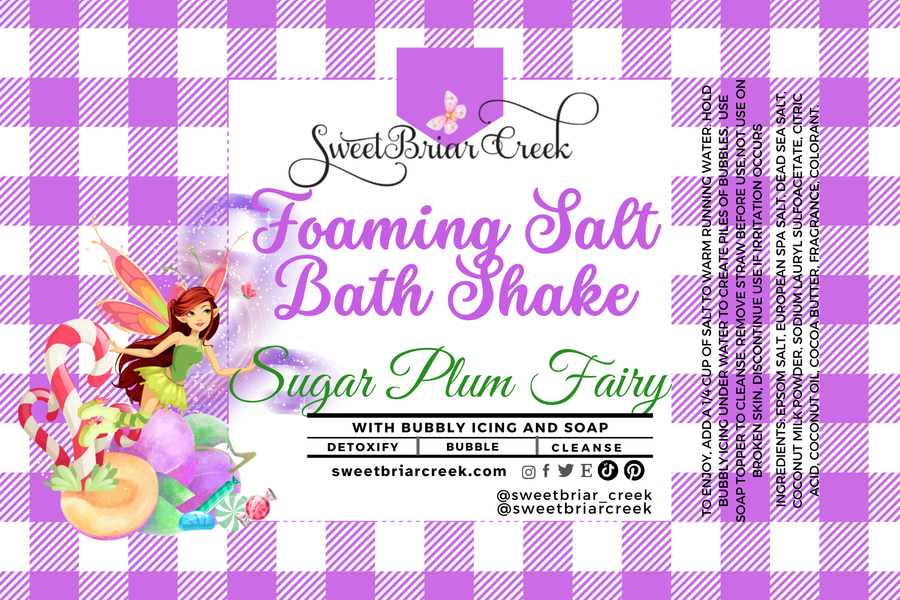 Sugar Plum Fairy Foaming Salt Bath Shake