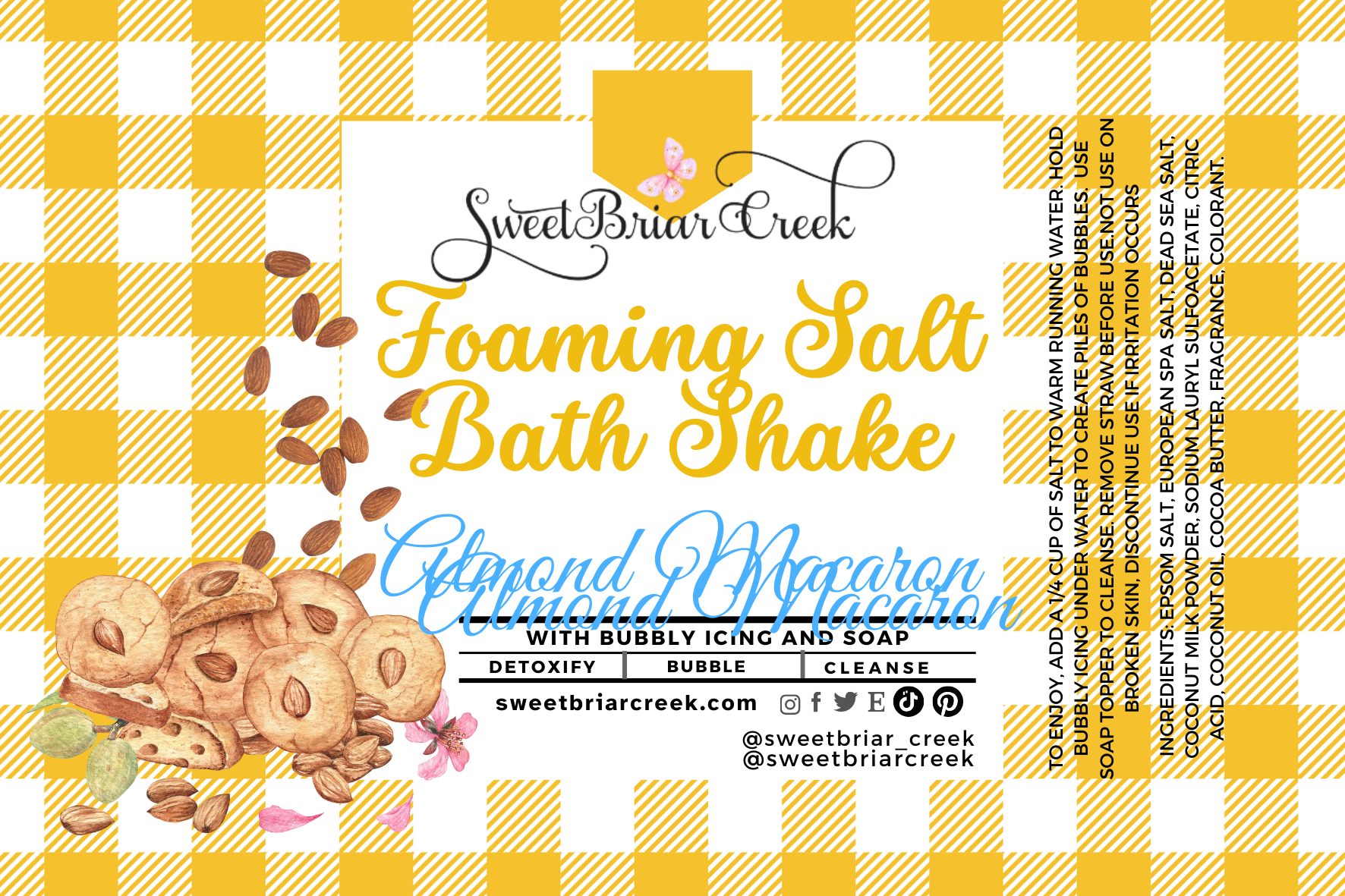 Almond Macaron Foaming Salt Bath Shake