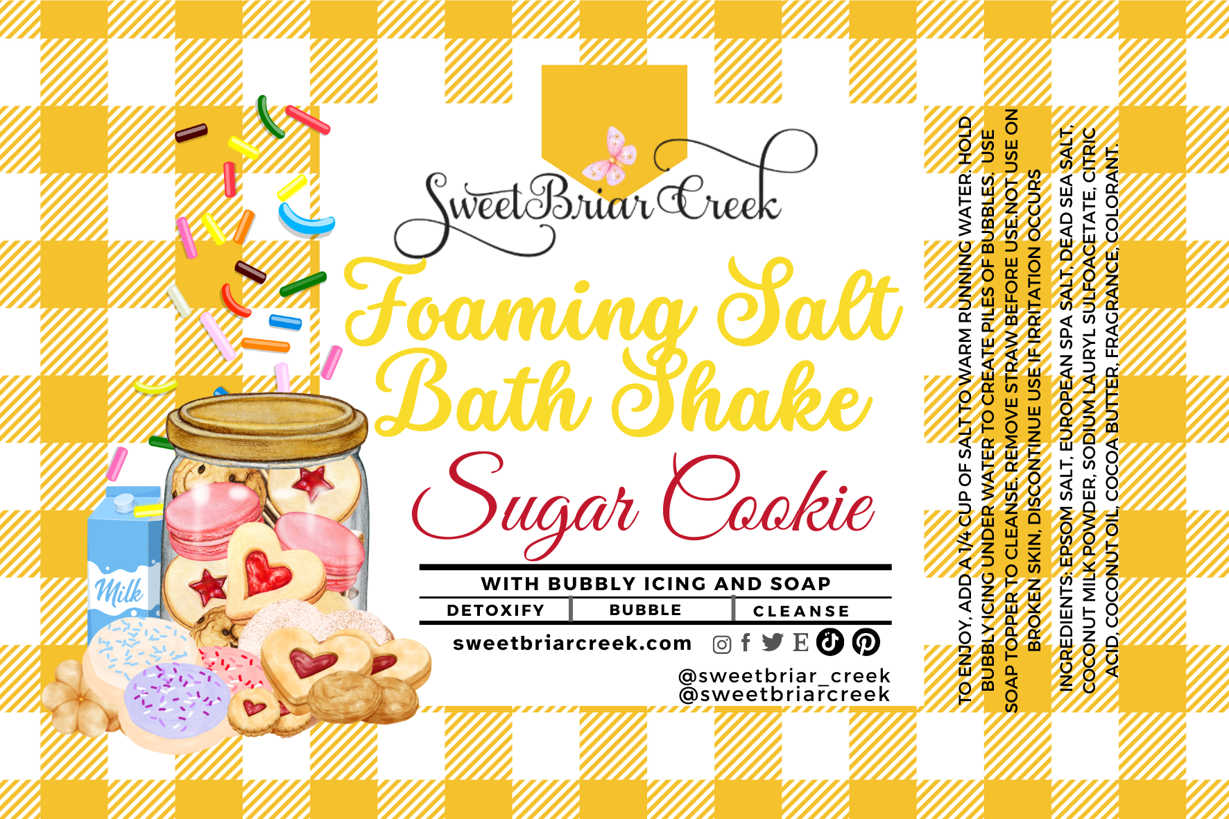 Sugar Cookie Foaming Salt Bath Shake