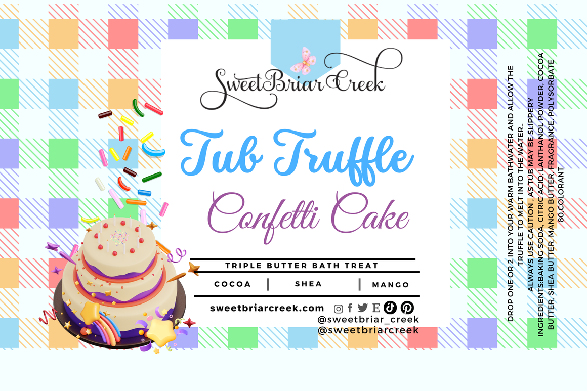 Confetti Cake Bath Butter Tub Truffles