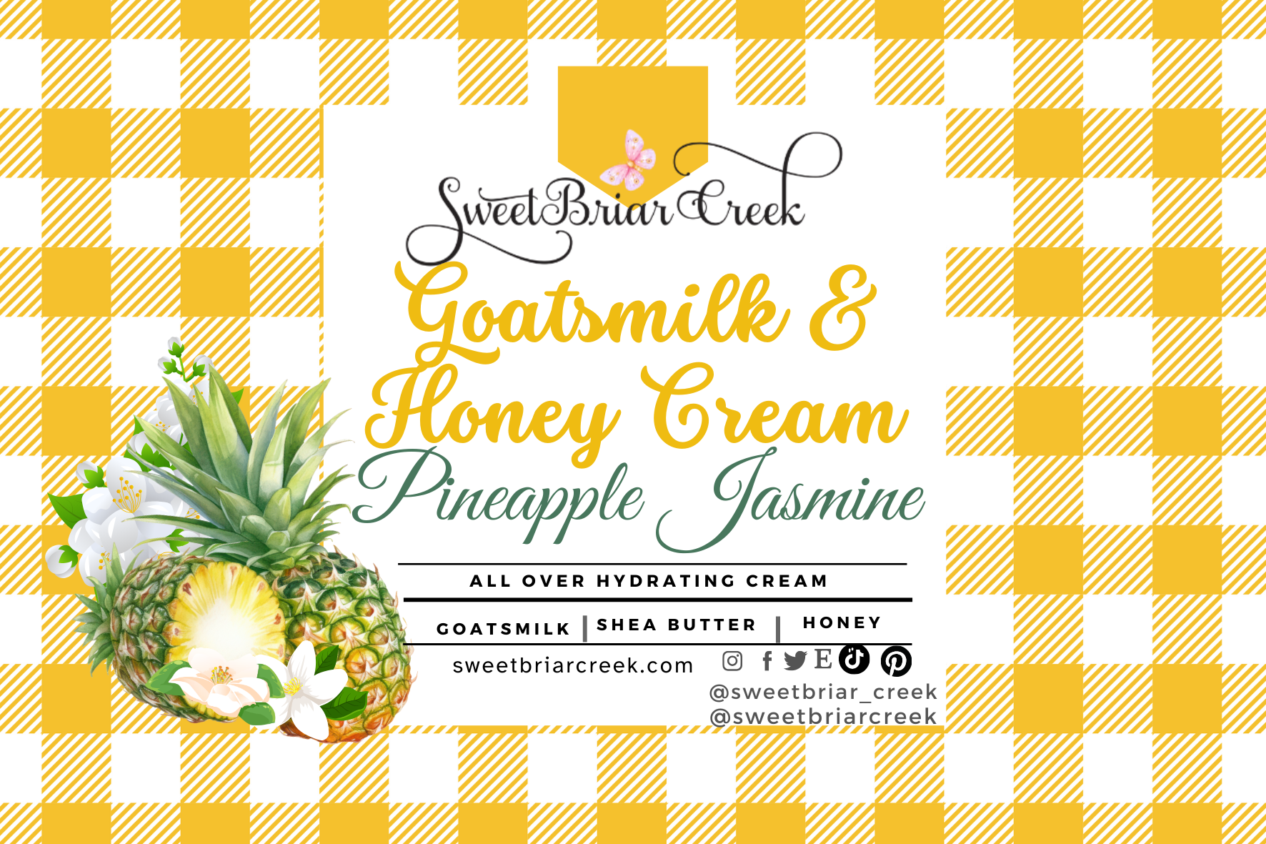 Pineapple Jasmine Goat Milk & Honey Body Creme
