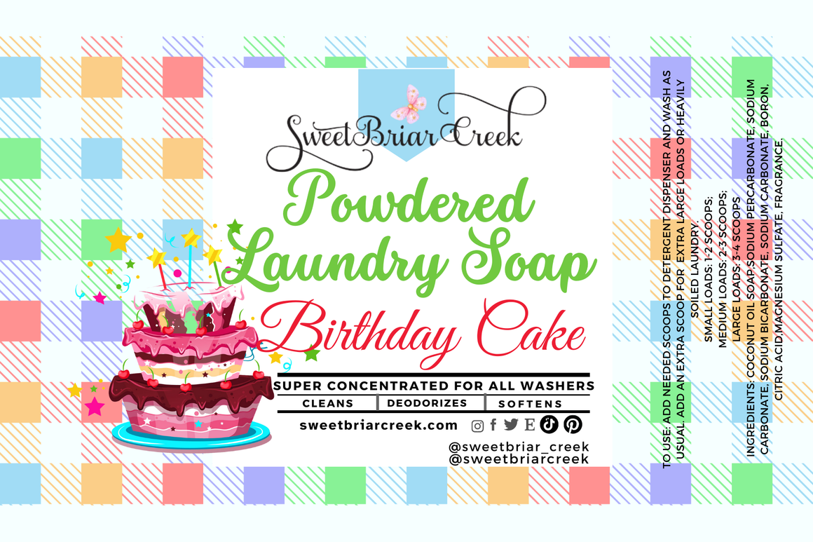 Birthday Cake Powdered Laundry Soap