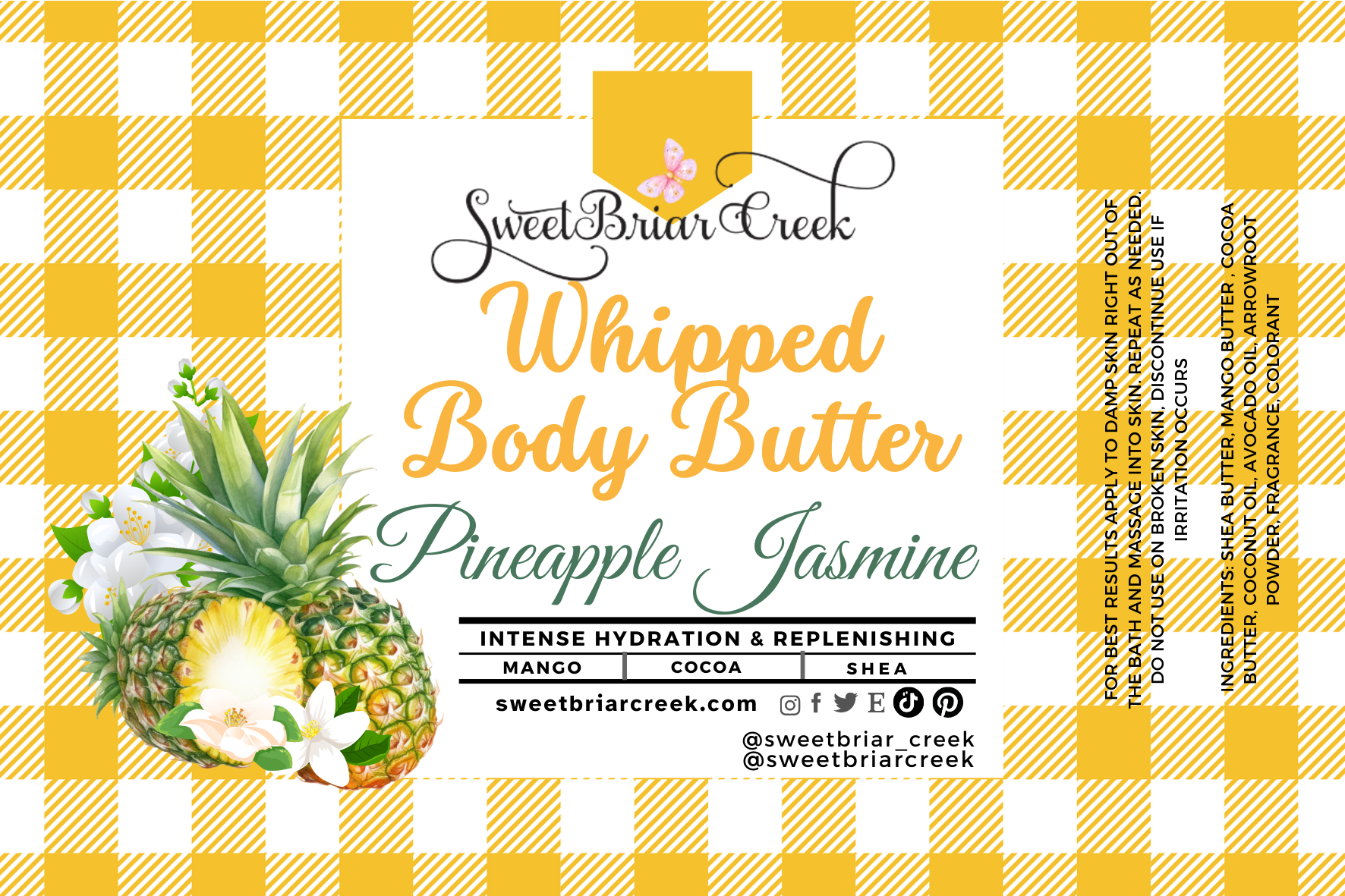 Pineapple Jasmine Whipped Body Butter