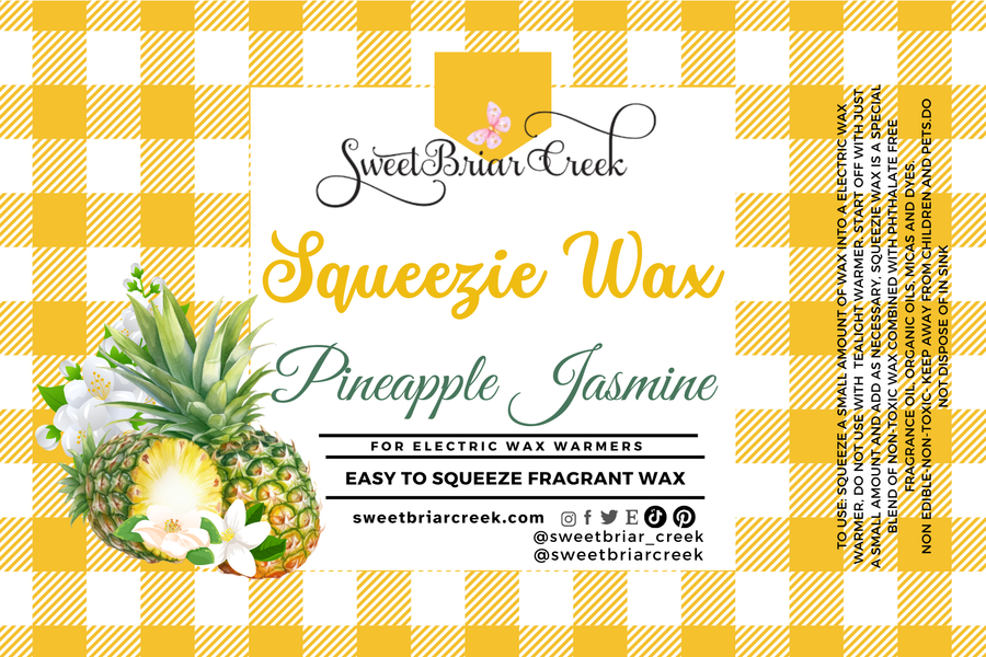 Pineapple Jasmine Squeezie Wax + Scoopable melts for Waxwarmer