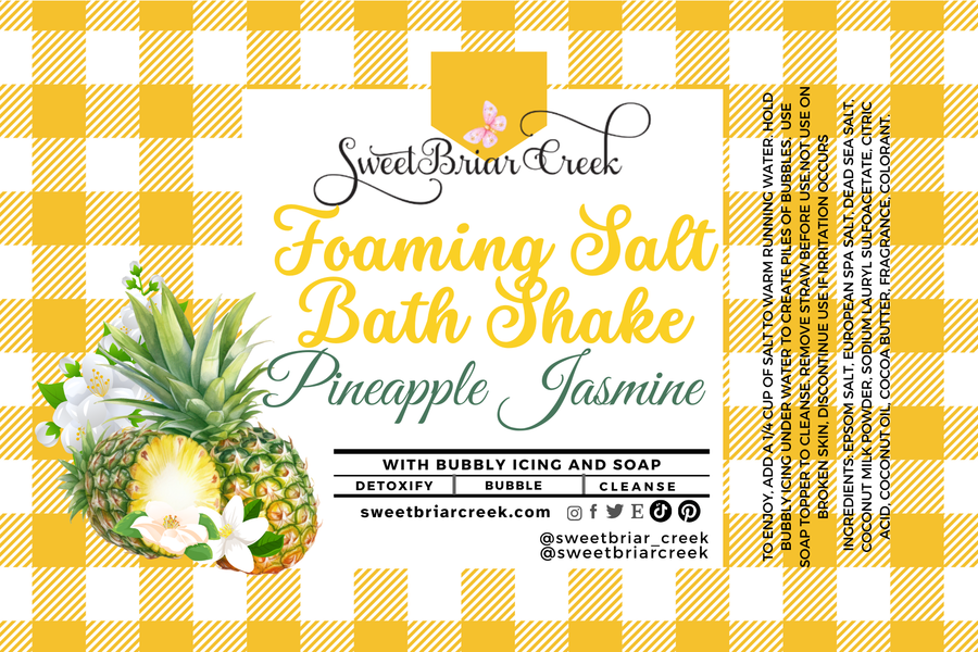 Pineapple Jasmine Foaming Salt Bath Shake