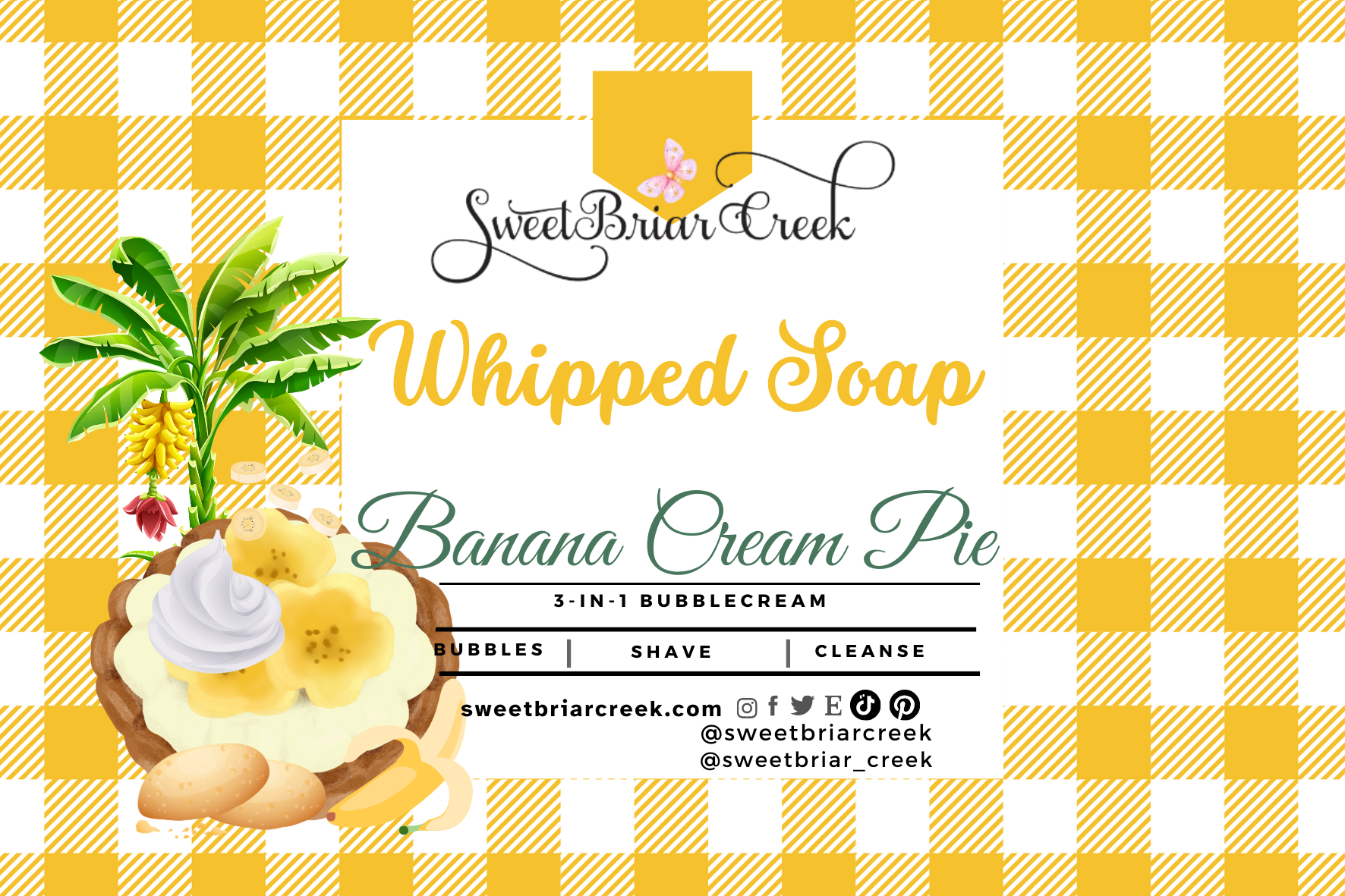 Banana Cream Pie Whipped Soap & Shaving Cream