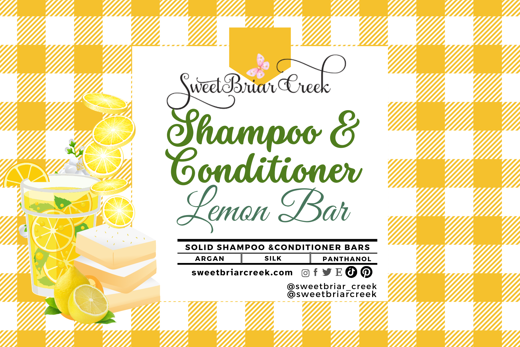 Lemon Bar Shampoo & Conditioner Bars