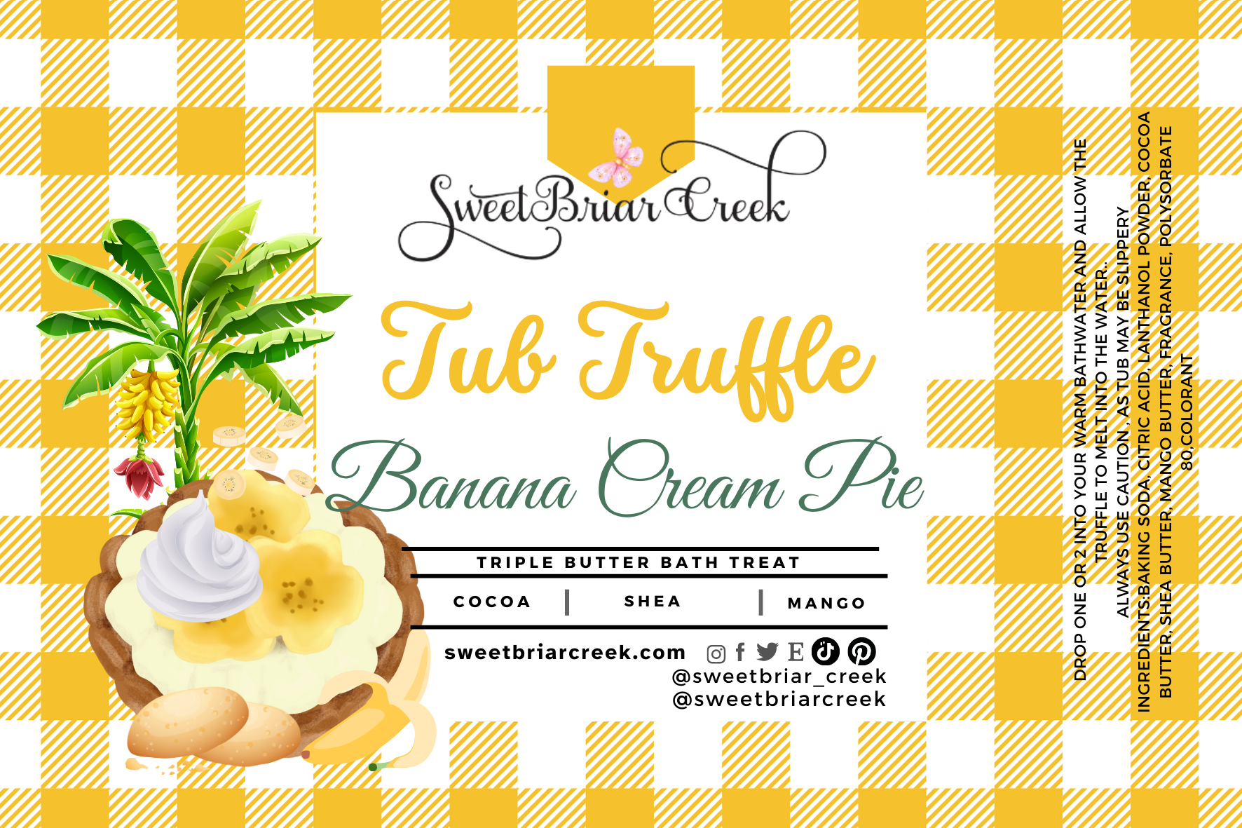 Banana Cream Pie Bath Butter Tub Truffles