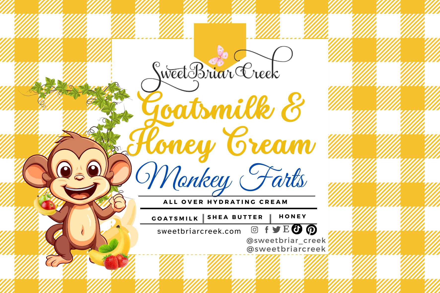 Monkey Farts Goat Milk & Honey Body Creme