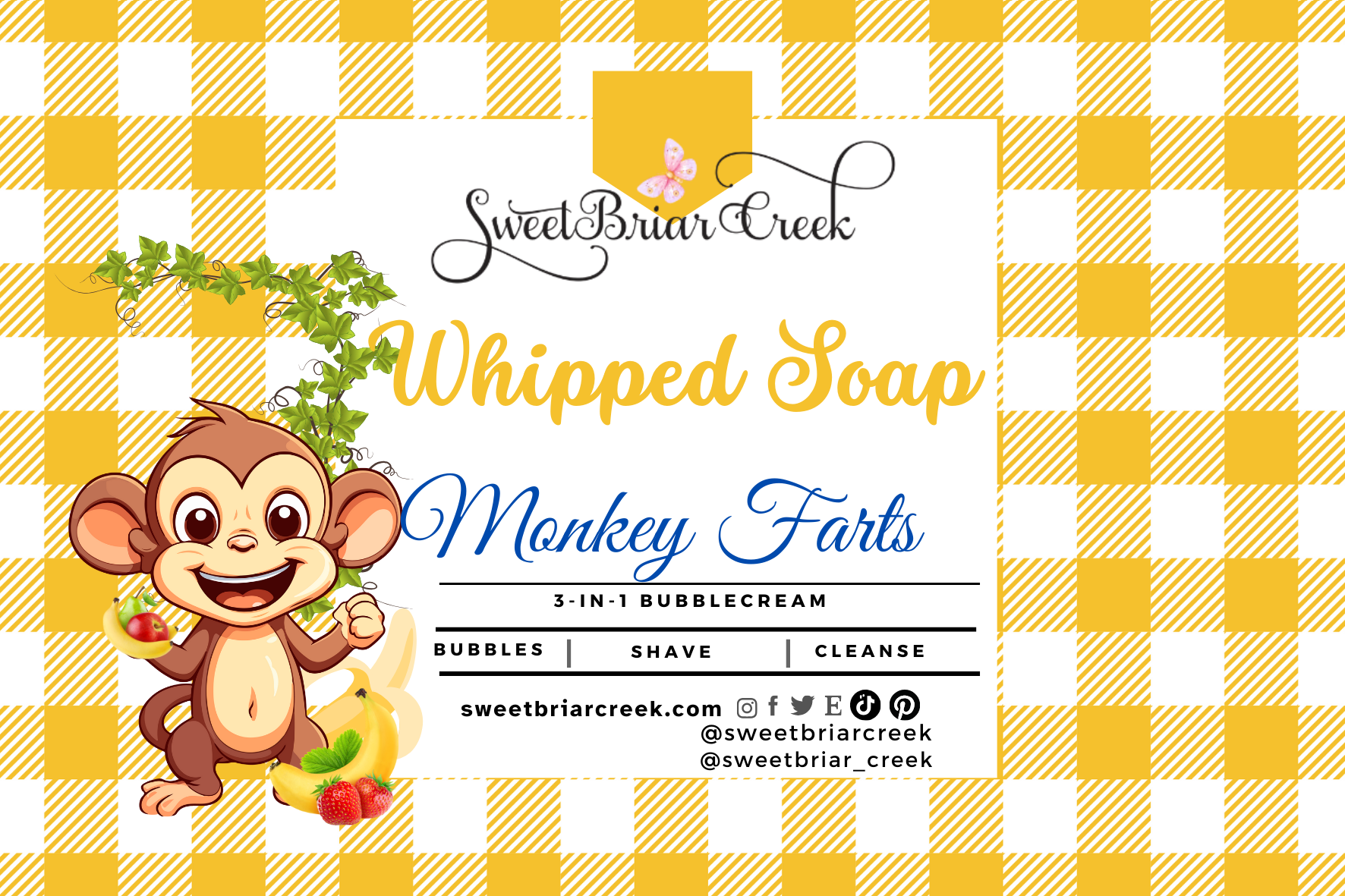 Monkey Farts Whipped Soap & Shaving Cream